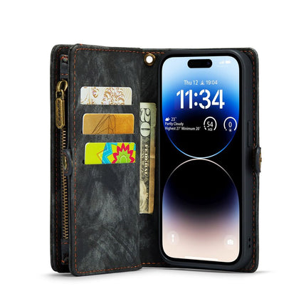 Caseme Case iPhone 15 Pro Max - Multifunctional Wallet - Black
