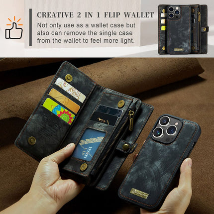 Caseme Case iPhone 15 Pro Max - Multifunctional Wallet - Black