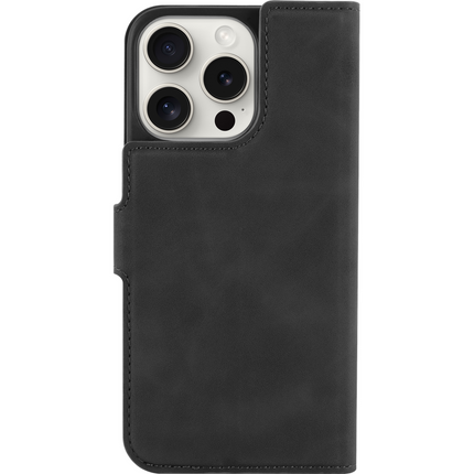 PrimeWallet Case - iPhone 15 Pro - PU leather Wallet Case - Black