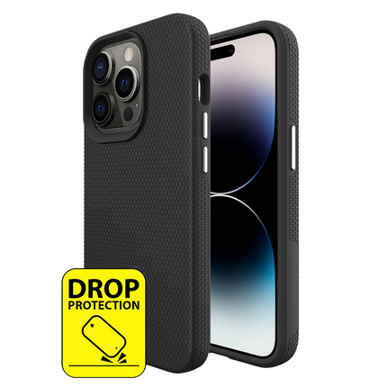 ArmorGrip Case - iPhone 15 Pro - Rugged Back Cover - Drop Protection - Black