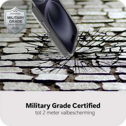 ArmorElite Case - iPhone 16 - Military Grade Back Cover - (compatible with MagSafe) - Clear