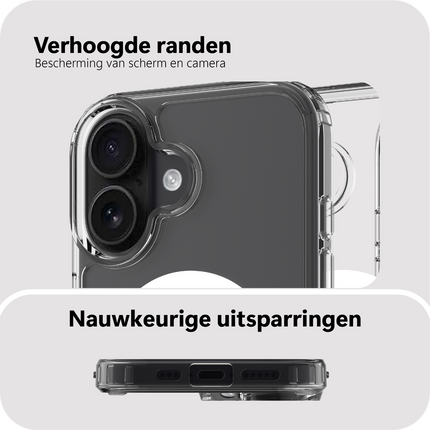 ArmorElite Case - iPhone 16 - Military Grade Back Cover - (compatible with MagSafe) - Clear