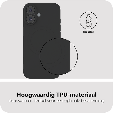 Flex Case - iPhone 16 - TPU Back Cover - (compatible with MagSafe) - Black