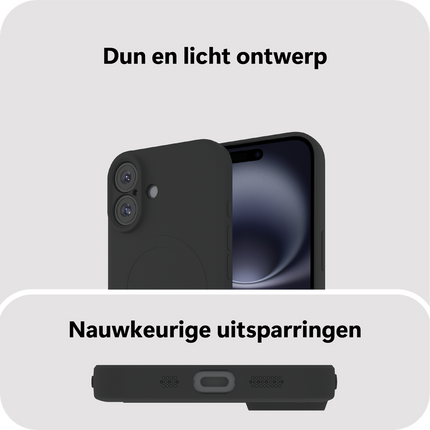 Flex Case - iPhone 16 - TPU Back Cover - (compatible with MagSafe) - Black