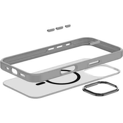 ArmorElite Case - iPhone 16 - Military Grade Back Cover - (compatible with MagSafe) - Grey