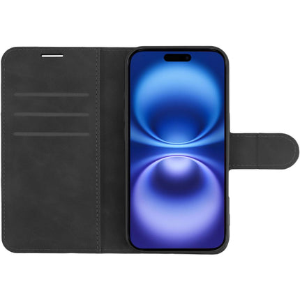 PrimeWallet Case - iPhone 16 Plus - PU leather Wallet Case - Black