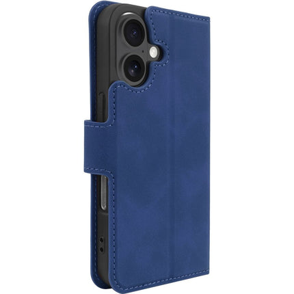 PrimeWallet Case - iPhone 16 - PU leather Wallet Case - Blue