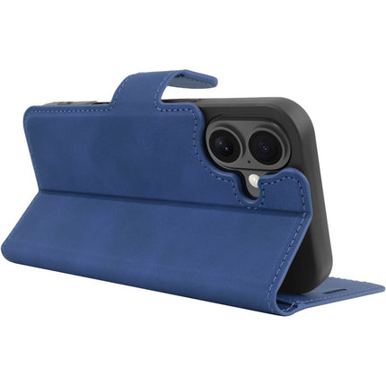 PrimeWallet Case - iPhone 16 - PU leather Wallet Case - Blue