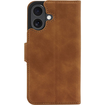 PrimeWallet Case - iPhone 16 - PU leather Wallet Case - Brown