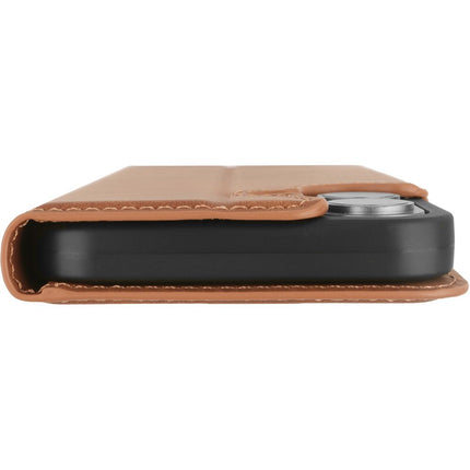 PrimeWallet Case - iPhone 16 - PU leather Wallet Case - Brown