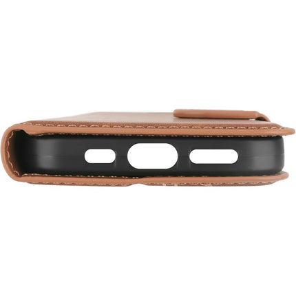 PrimeWallet Case - iPhone 16 - PU leather Wallet Case - Brown