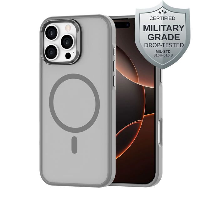 ArmorElite Case iPhone 16 Pro Max hoesje in Grey, vooraanzicht | Casebump