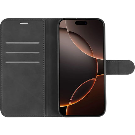 PrimeWallet Case - iPhone 16 Pro Max - PU leather Wallet Case - Black