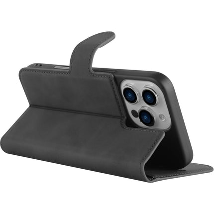 PrimeWallet Case - iPhone 16 Pro - PU leather Wallet Case - Black