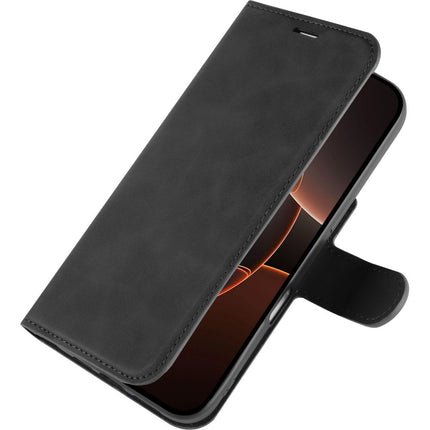 PrimeWallet Case - iPhone 16 Pro - PU leather Wallet Case - Black