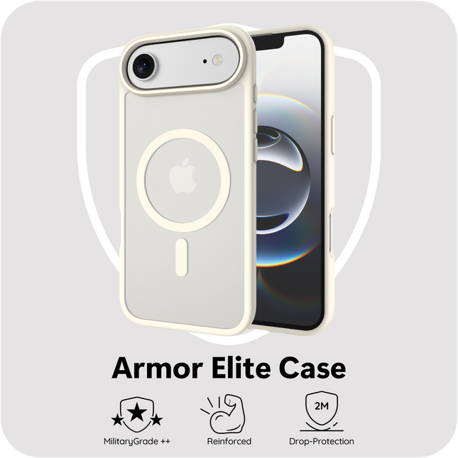 ArmorElite Case - iPhone Air - Military Grade Back Cover - (compatible with MagSafe) - Ivory