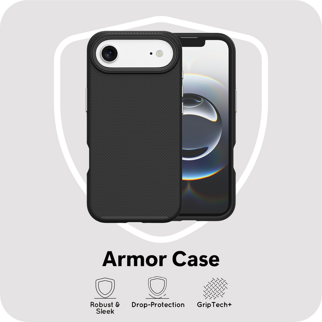 ArmorGrip Case - iPhone Air - Rugged Back Cover - Drop Protection - Black