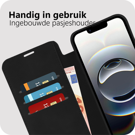 PrimeWallet Case - iPhone Air - PU leather Wallet Case - Black