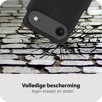 PrimeWallet Case - iPhone Air - PU leather Wallet Case - Black