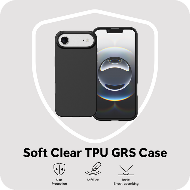 Zero% Case - iPhone Air - Soft TPU Back Cover (GRS Recycled) - Black