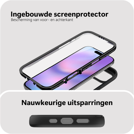 iPhone 17 - 360 Full Cover Defense Case - Black