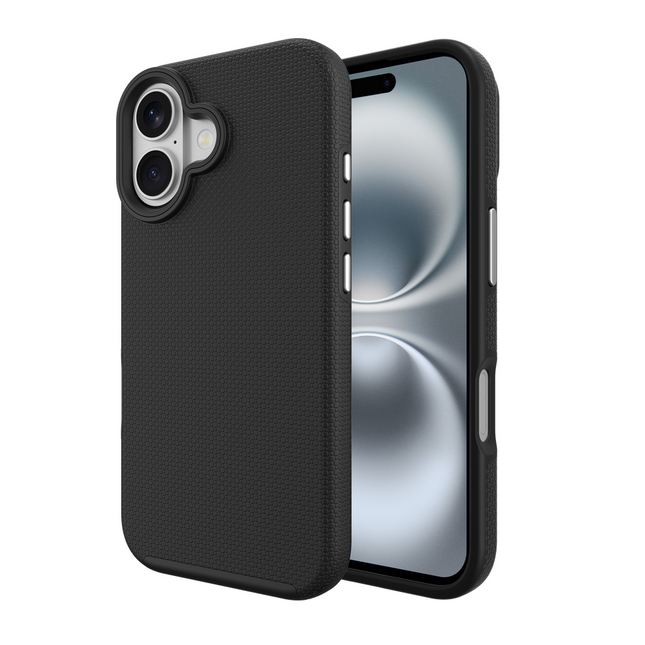 Casebump ArmorGrip hoesje iPhone 17 zwart vooraanzicht