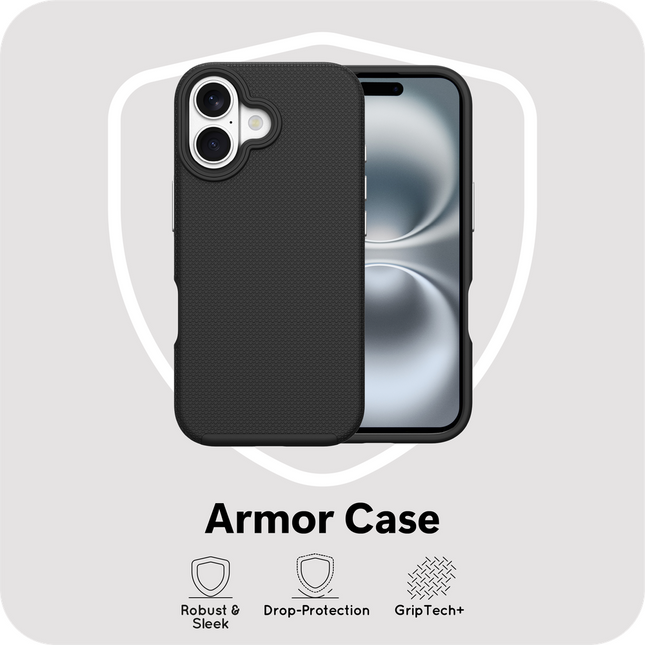 Grip-textuur zijkant ArmorGrip hoesje iPhone 17