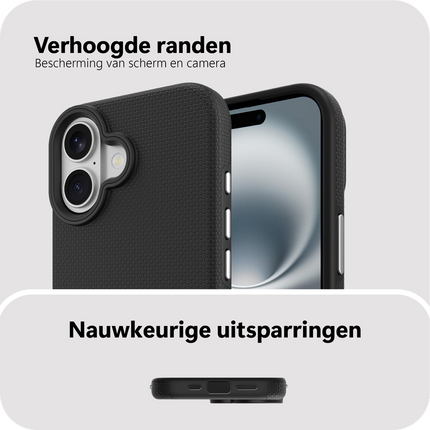 ArmorGrip Case - iPhone 17 - Rugged Back Cover - Drop Protection - Black