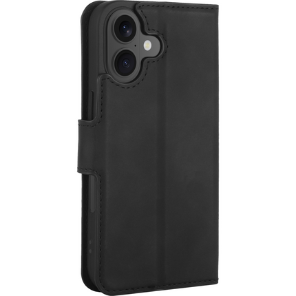PrimeWallet Case - iPhone 17 - PU leather Wallet Case - Black