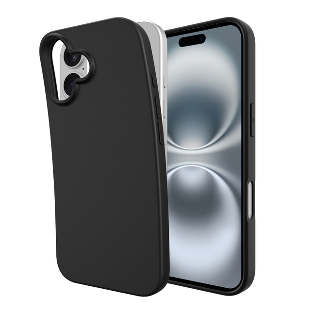 Zero% Case iPhone 17 zwart, voorkant