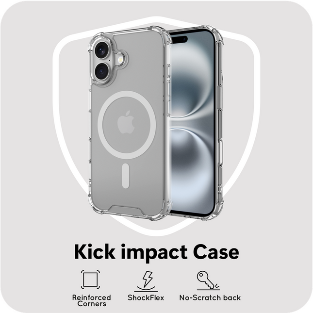 Verstevigde hoek FlexImpact Case iPhone 17 detail