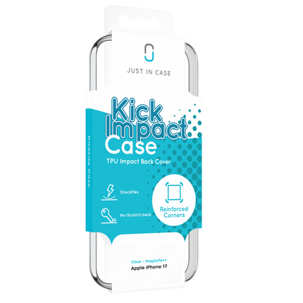 FlexImpact Case - iPhone 17 - Reinforced TPU Back Cover - (compatible with MagSafe) - Clear