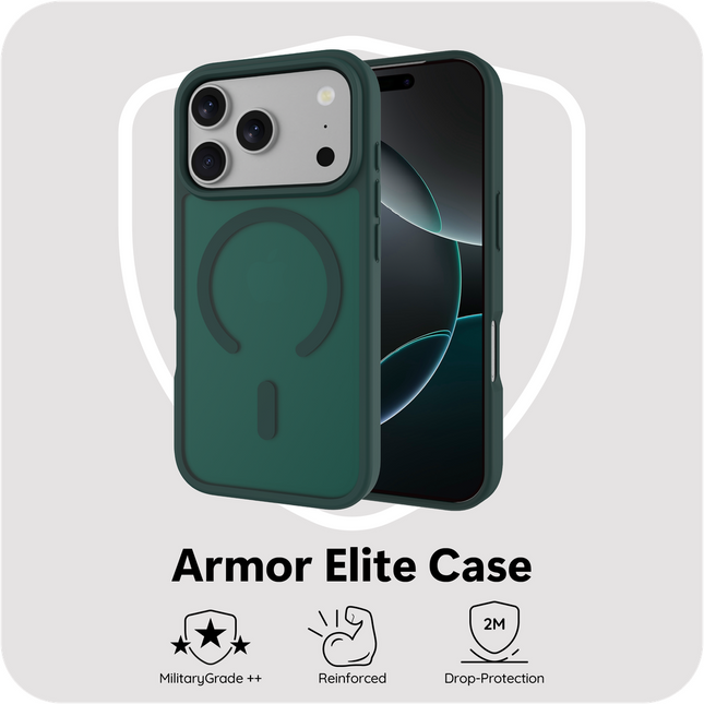 ArmorElite Case iPhone 17 Pro Max Green - achterkant