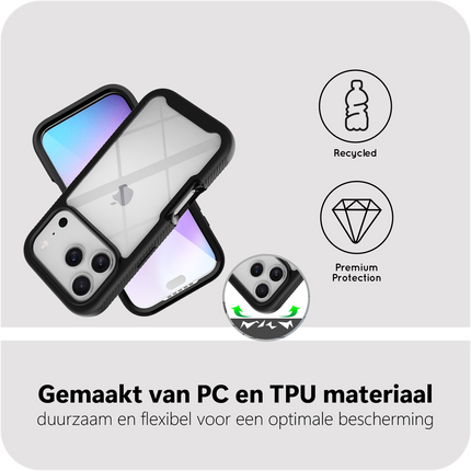 iPhone 17 Pro Max - 360 Full Cover Defense Case - Black