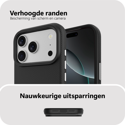 ArmorGrip Case - iPhone 17 Pro Max - Rugged Back Cover - Drop Protection - Black