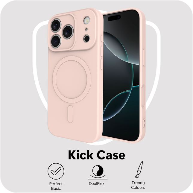 Achterkant Flex Case in zacht roze, Pro Max