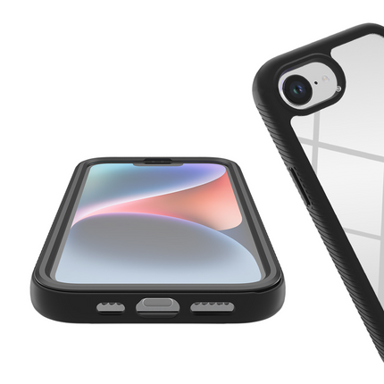 360 Defense Case - iPhone 17e / 16e Hoesje - Full Body Protection with Built-in Screenprotector - Black