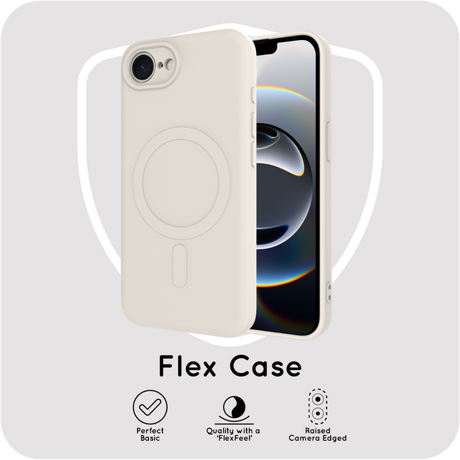 Flex Case iPhone 17e/16e ivoor MagSafe - achterkant