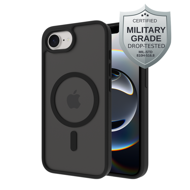 ArmorElite hoesje iPhone 17e / 16e zwart, voorkant