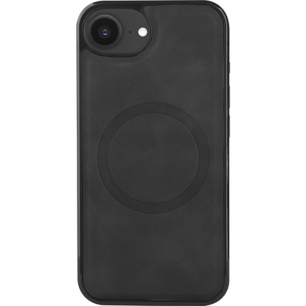 PrimeWallet SnapOn Case - iPhone 17e / 16e - Detachable PU leather Wallet Case - (compatible with MagSafe) - Black