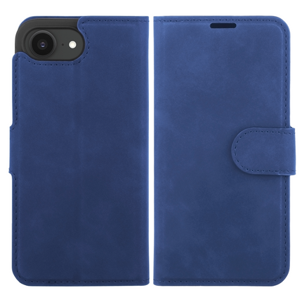 PrimeWallet Case - iPhone 17e / 16e - PU leather Wallet Case - Blue