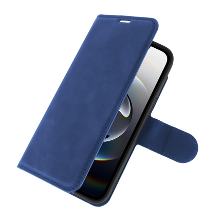 PrimeWallet Case - iPhone 17e / 16e - PU leather Wallet Case - Blue