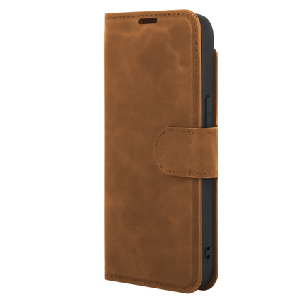 PrimeWallet Case - iPhone 17e / 16e - PU leather Wallet Case - Brown