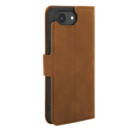 PrimeWallet Case - iPhone 17e / 16e - PU leather Wallet Case - Brown