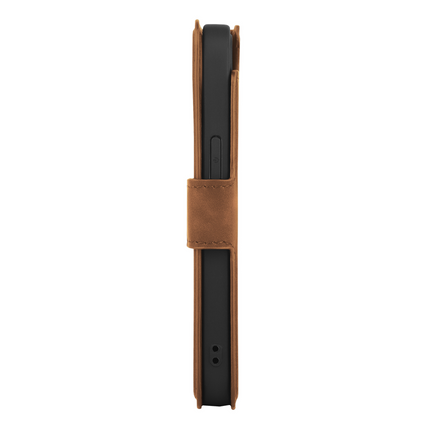 PrimeWallet Case - iPhone 17e / 16e - PU leather Wallet Case - Brown