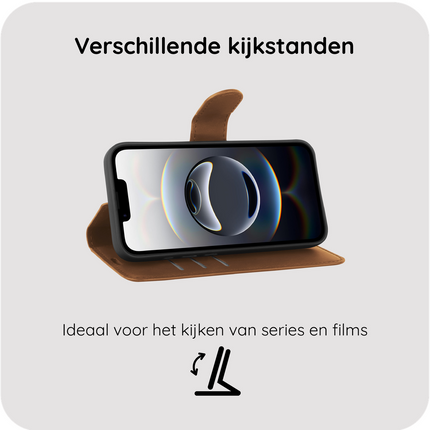 PrimeWallet Case - iPhone 17e / 16e - PU leather Wallet Case - Brown