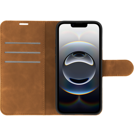 PrimeWallet Case - iPhone 17e / 16e - PU leather Wallet Case - Brown