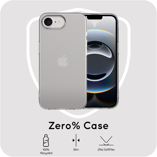 Zero% Case iPhone 17e/16e transparant - achterkant