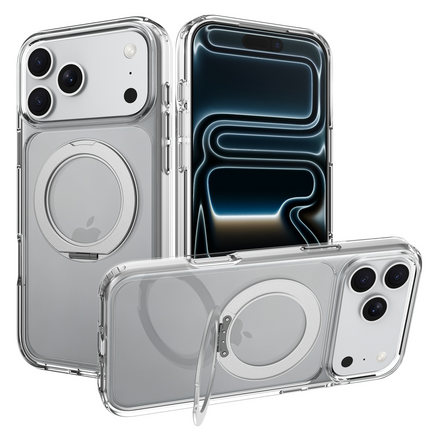 ArmorElite Case - iPhone 18 Pro / 17 Pro - Military Grade Back Cover - Stand Functon - (compatible with MagSafe) - Clear