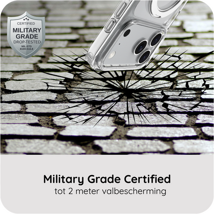 ArmorElite Case - iPhone 18 Pro / 17 Pro - Military Grade Back Cover - Stand Functon - (compatible with MagSafe) - Clear